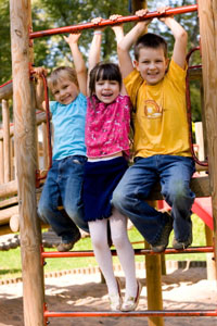 children on playground